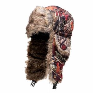 Camouflage Faux Fur Trapper Hat